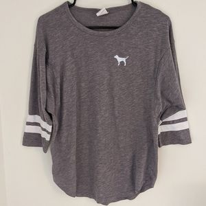 VS PINK dolman sleeve baseball t-shirt